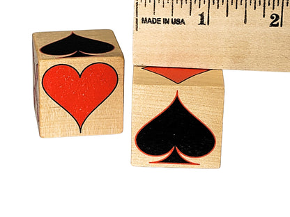 Suited Trump Wood Cube: Helps know "What is Trump" for Card Players - Block