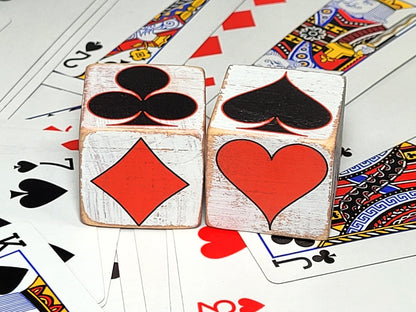 Suited Trump Wood Cube: Helps know "What is Trump" for Card Players - Block