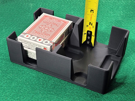 4 Deck Playing Card Tray: Holds 2 decks on each side, Extra Deep - Made in USA