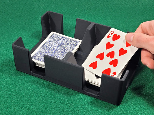 4 Deck Playing Card Tray: Holds 2 decks on each side, Extra Deep - Made in USA