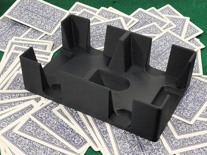 4 Deck Playing Card Tray: Holds 2 decks on each side, Extra Deep - Made in USA