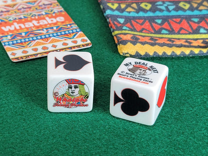 Euchre Suited Marker Cube Set: Whatabe Trump Playing Card Game Aid - Includes Two