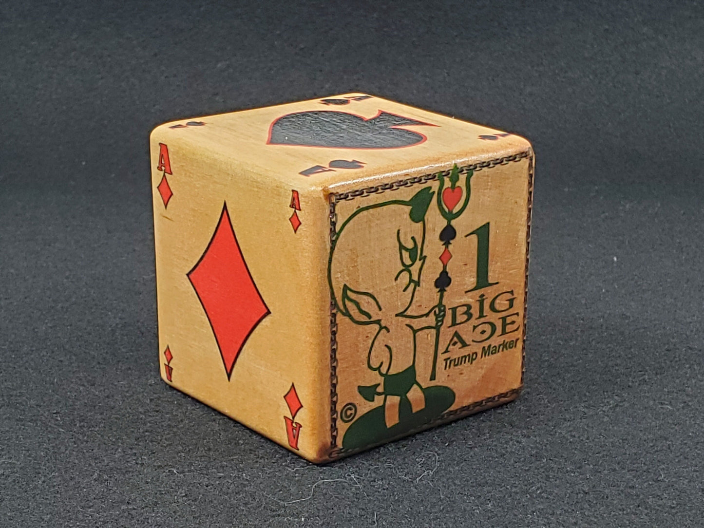 Euchre Trump Marker: One Big Ace Card Suit, Raise Hell Design