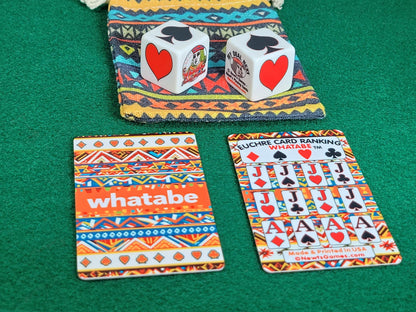 Euchre Suited Marker Cube Set: Whatabe Trump Playing Card Game Aid - Includes Two