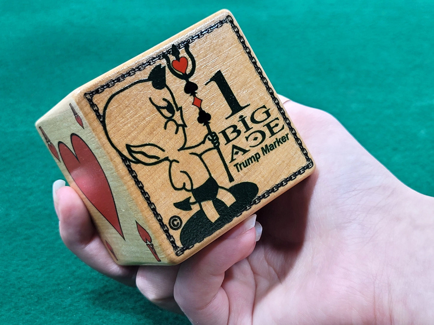 Euchre Trump Marker: One Big Ace Card Suit, Raise Hell Design
