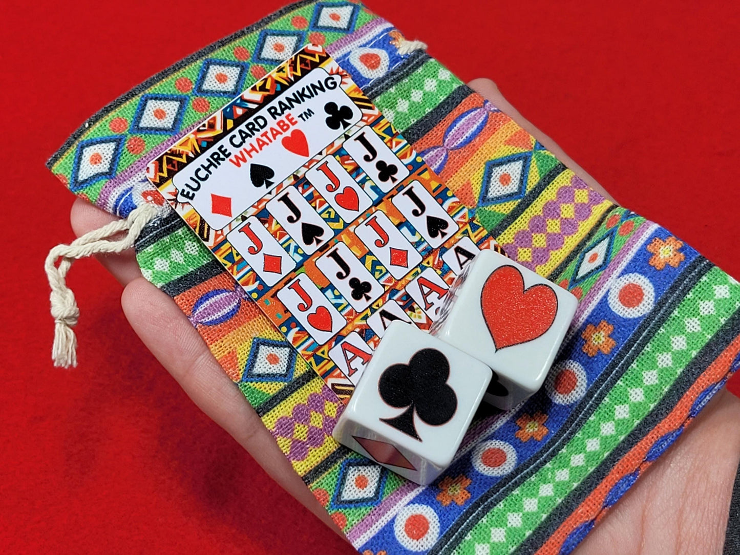 Euchre Suited Marker Cube Set: Whatabe Trump Playing Card Game Aid - Includes Two