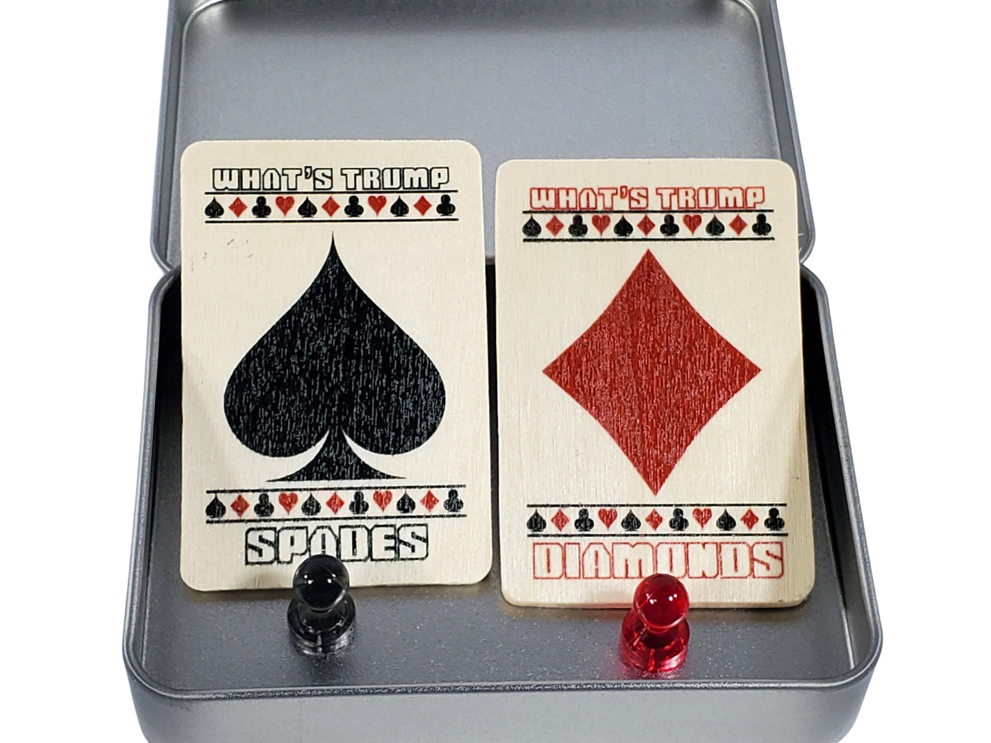I Heart Euchre Scorekeeper Tin Set: Playing Cards & Magnetic Score