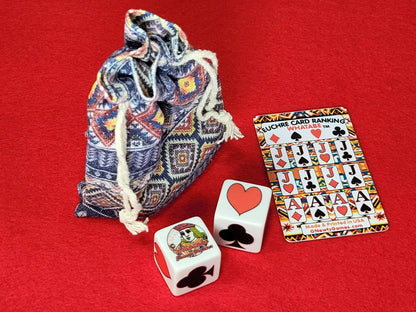 Euchre Suited Marker Cube Set: Whatabe Trump Playing Card Game Aid - Includes Two
