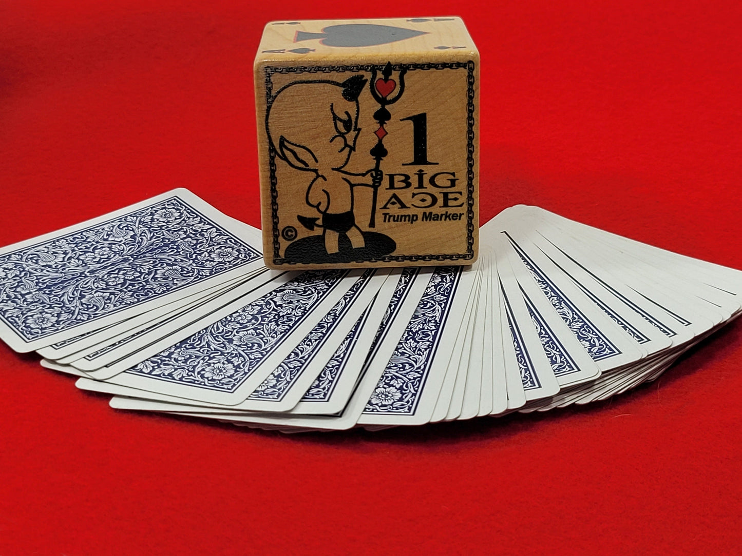 Euchre Trump Marker: One Big Ace Card Suit, Raise Hell Design