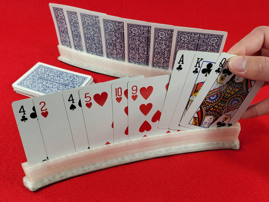 Curved Plastic Playing Card Holder Set: US Made Game Accessory