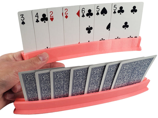 Curved Plastic Playing Card Holder Set: US Made Game Accessory