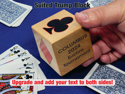 Custom Suited Trump Marker: Personalized Card Games Gift Block