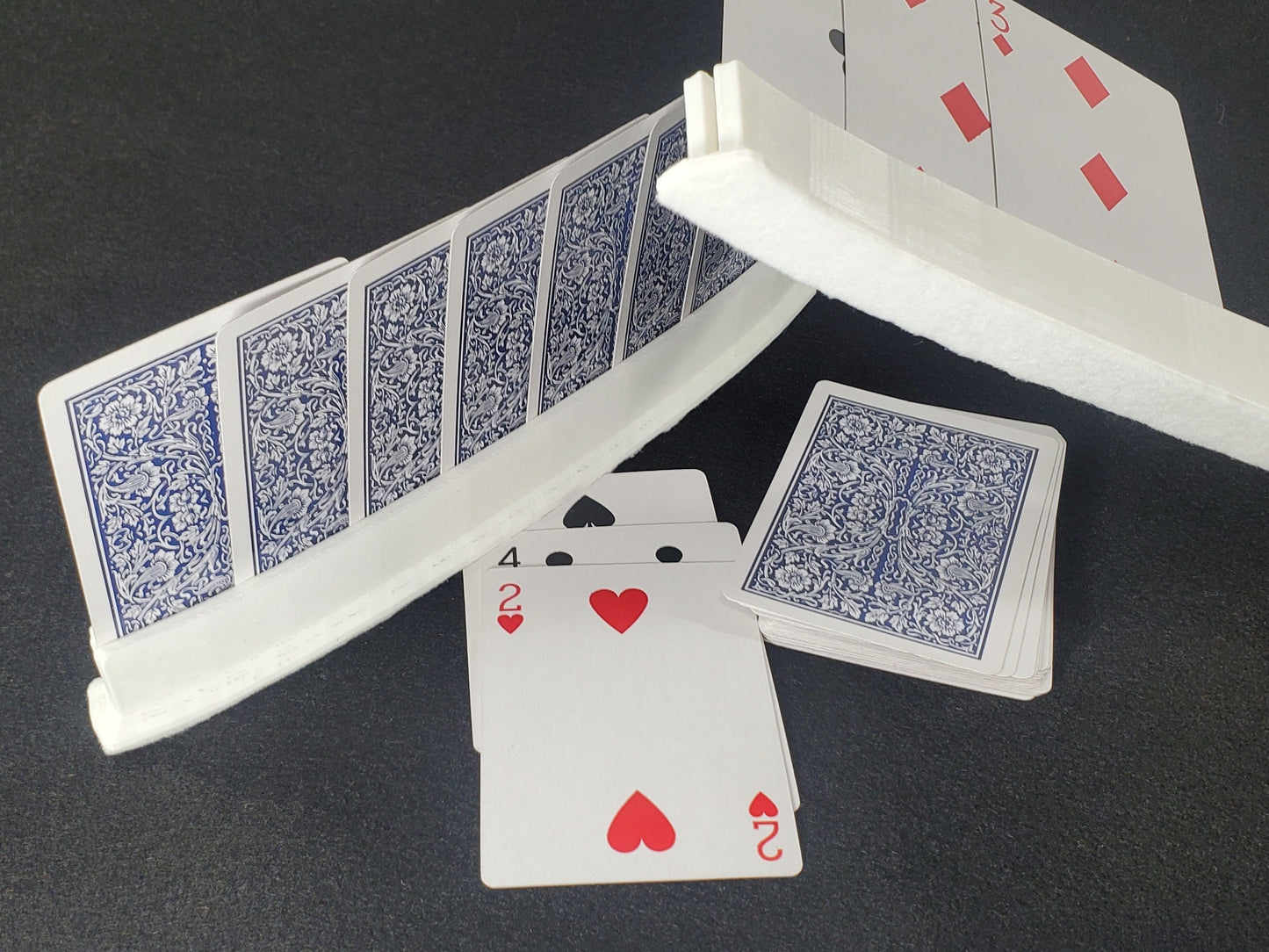 Curved Plastic Playing Card Holder Set: US Made Game Accessory