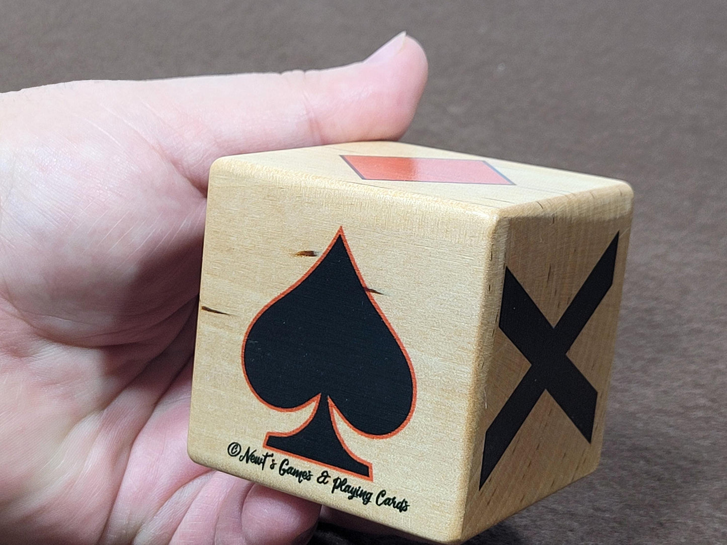 Custom Suited Trump Marker: Personalized Card Games Gift Block