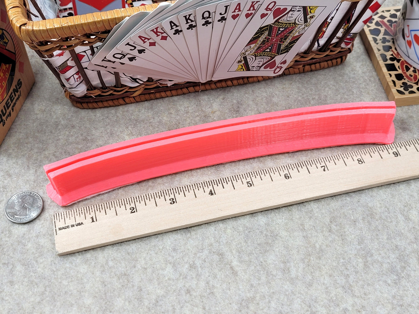 Curved Plastic Playing Card Holder Set: US Made Game Accessory
