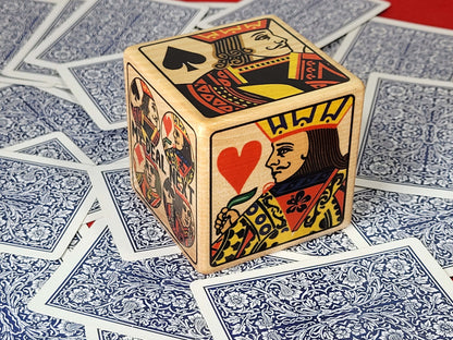Suited Trump Marker: Deluxe Bowers Design, Wood Indicator for Card Games