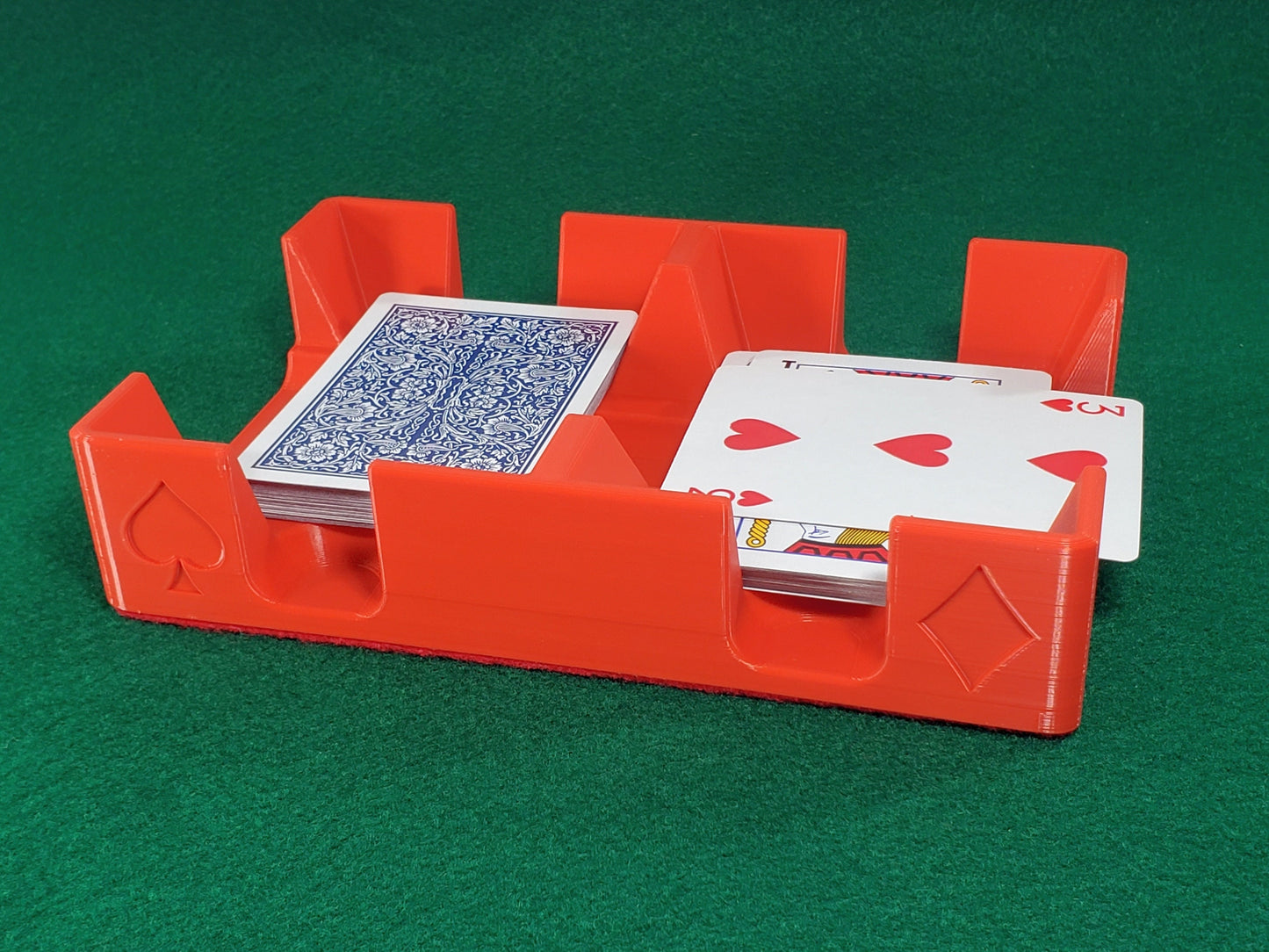 Personalized Playing Card Tray: Heart, Club, Diamond, Spade Design