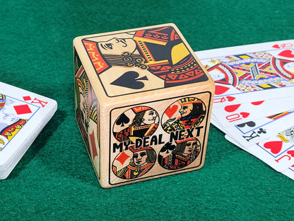 Suited Trump Marker: Deluxe Bowers Design, Wood Indicator for Card Games