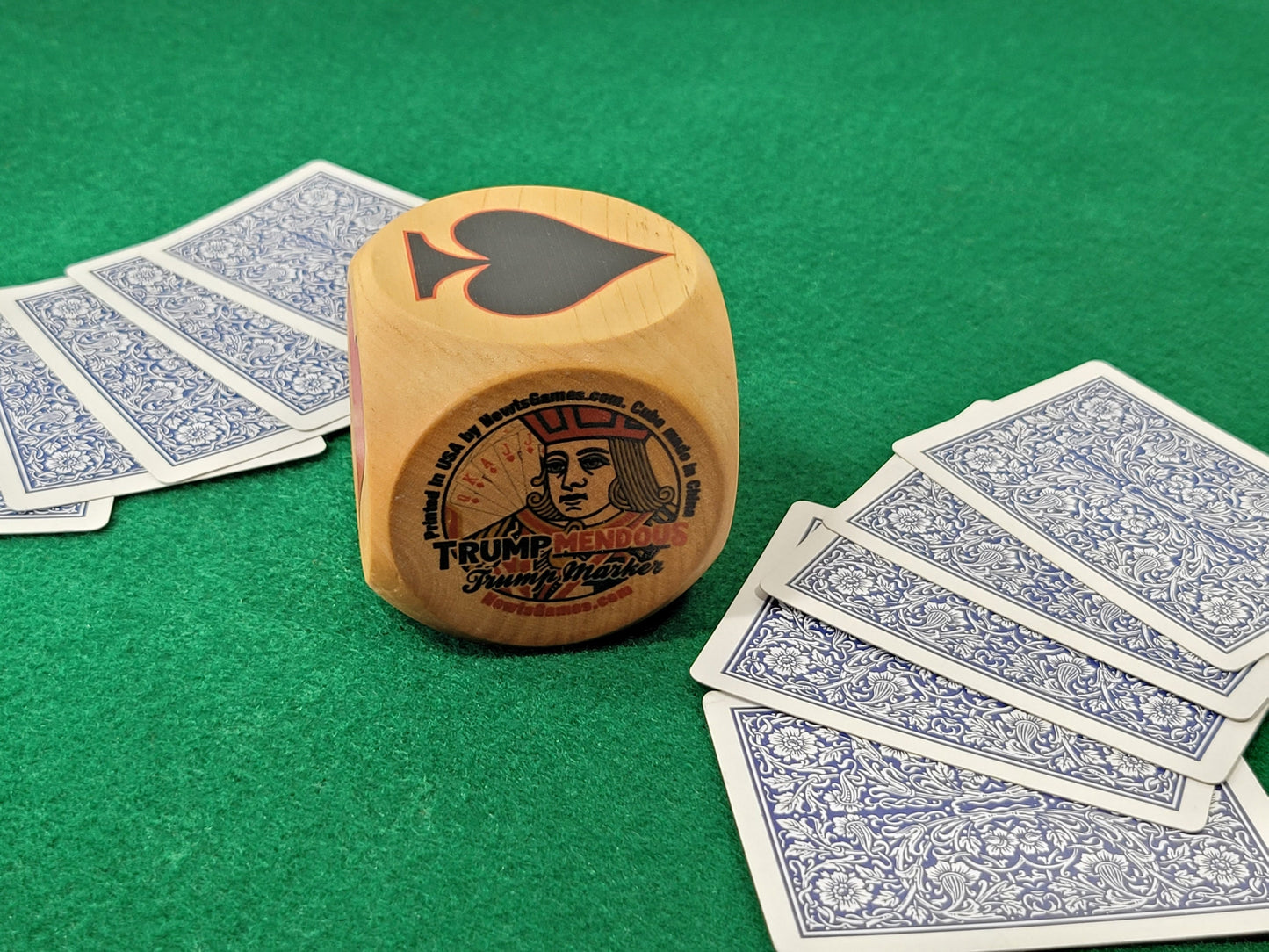 Trumpmendous NO Trump Indicator Cube: Wood Bridge Playing Card Game Marker