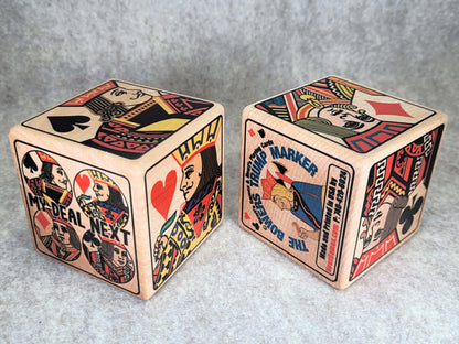 Suited Trump Marker: Deluxe Bowers Design, Wood Indicator for Card Games