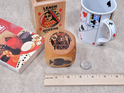 Trumpmendous NO Trump Indicator Cube: Wood Bridge Playing Card Game Marker