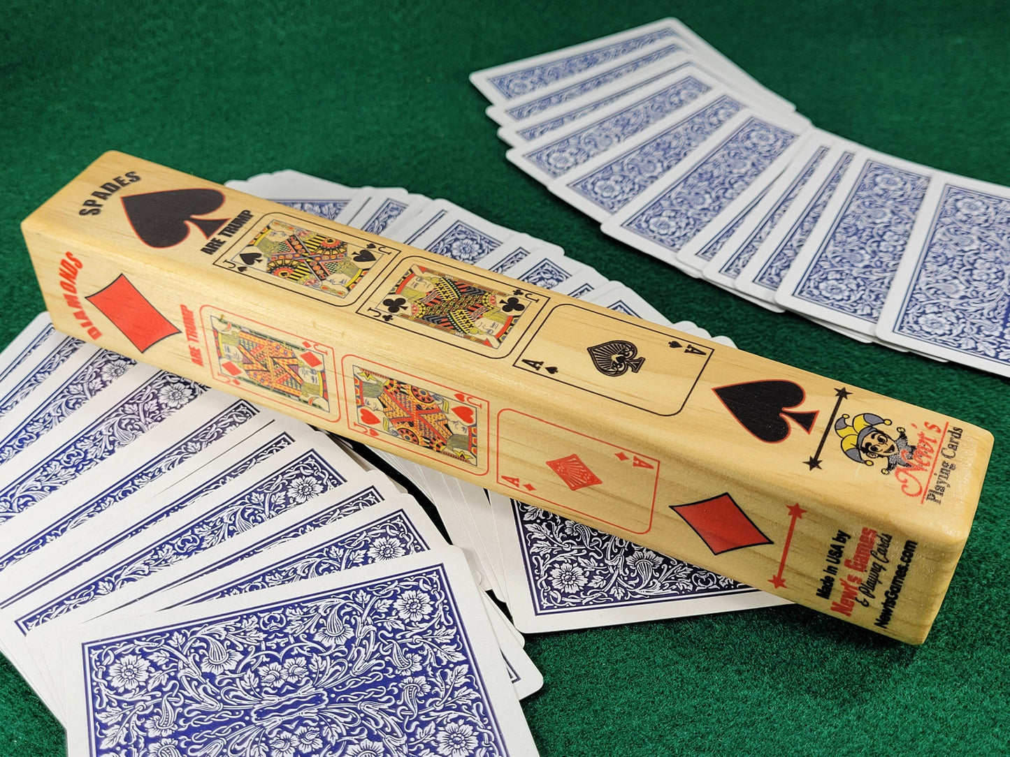 Euchre Trump Indicator: Wood Lightening Rod Design, Card Ranking Marker - Made in USA
