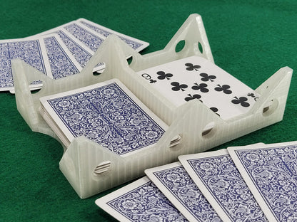 Durable Plastic Card Deck Holder: Holes Design, Trading & Strategy Games - Made in USA