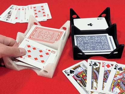 Durable Plastic Card Deck Holder: Holes Design, Trading & Strategy Games - Made in USA
