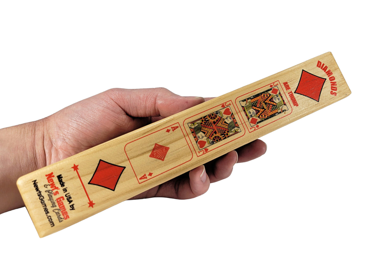 Euchre Trump Indicator: Wood Lightening Rod Design, Card Ranking Marker - Made in USA