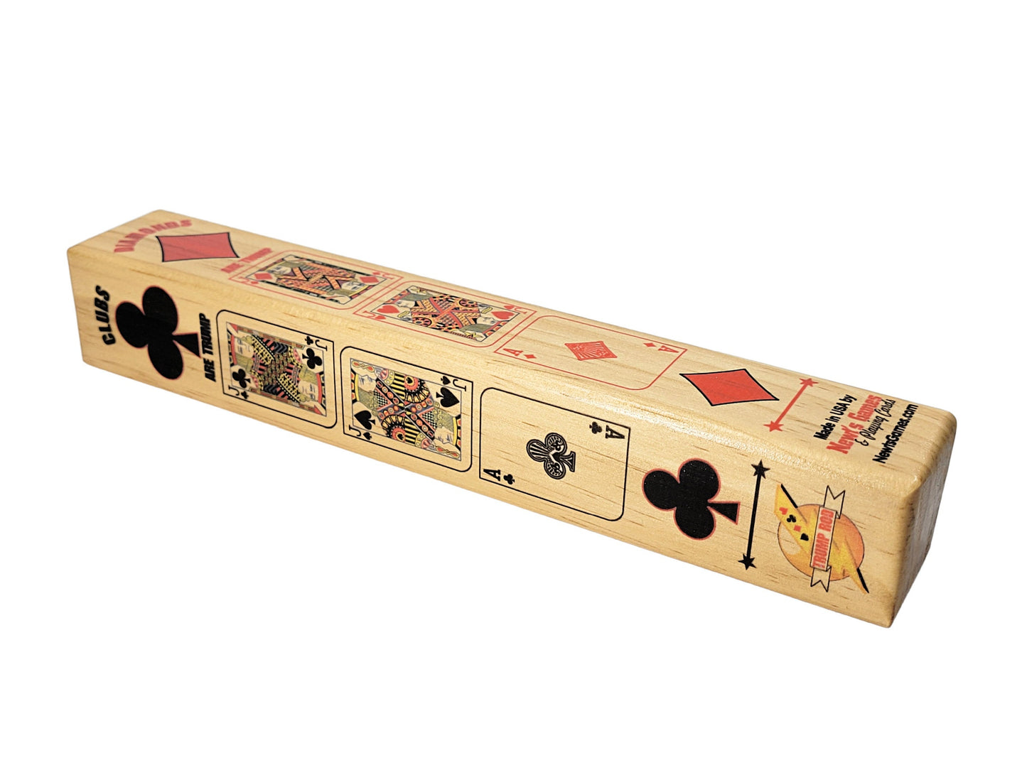 Euchre Trump Indicator: Wood Lightening Rod Design, Card Ranking Marker - Made in USA