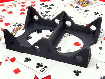 Durable Plastic Card Deck Holder: Holes Design, Trading & Strategy Games - Made in USA