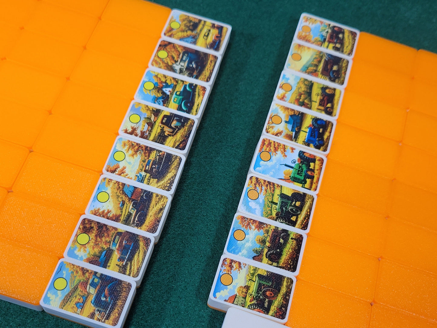 Trucks and Tractors Mahjong Tile Game: Seaside Escape, Farm Theme - Made in USA