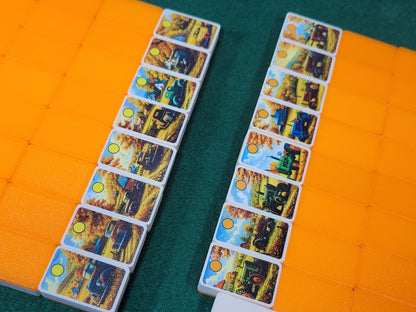 Trucks and Tractors Mahjong Tile Game: Seaside Escape, Farm Theme - Made in USA