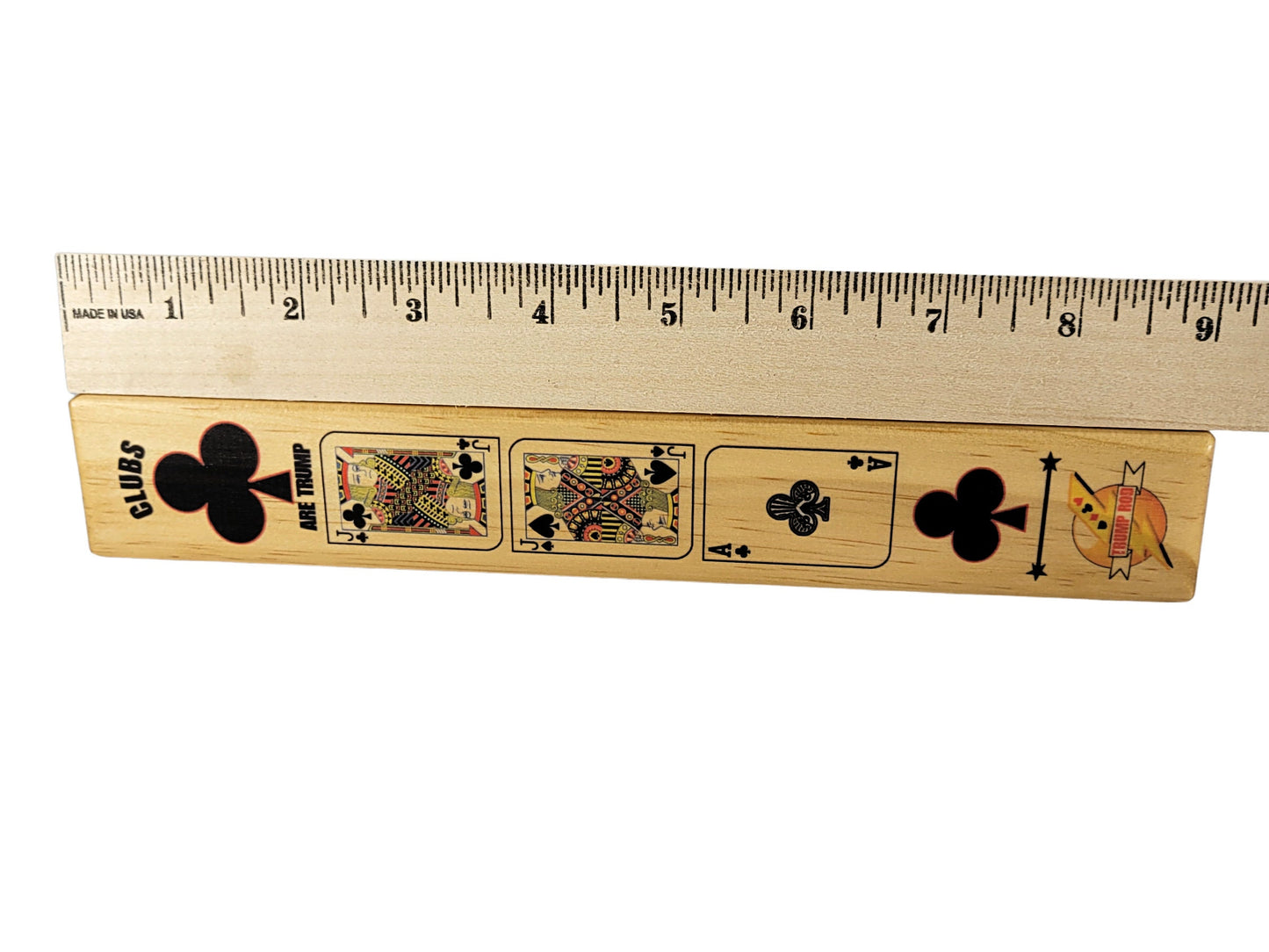 Euchre Trump Indicator: Wood Lightening Rod Design, Card Ranking Marker - Made in USA