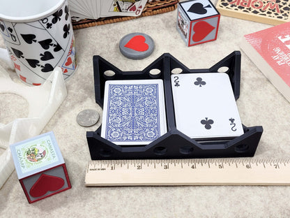 Durable Plastic Card Deck Holder: Holes Design, Trading & Strategy Games - Made in USA