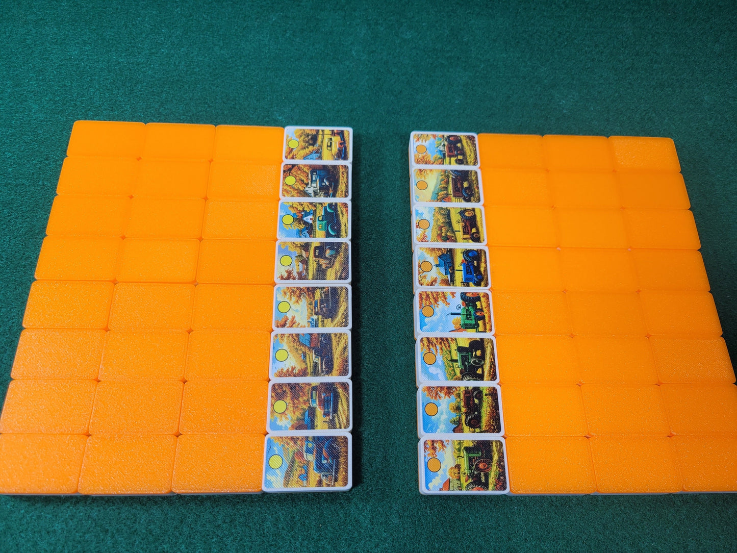 Trucks and Tractors Mahjong Tile Game: Seaside Escape, Farm Theme - Made in USA