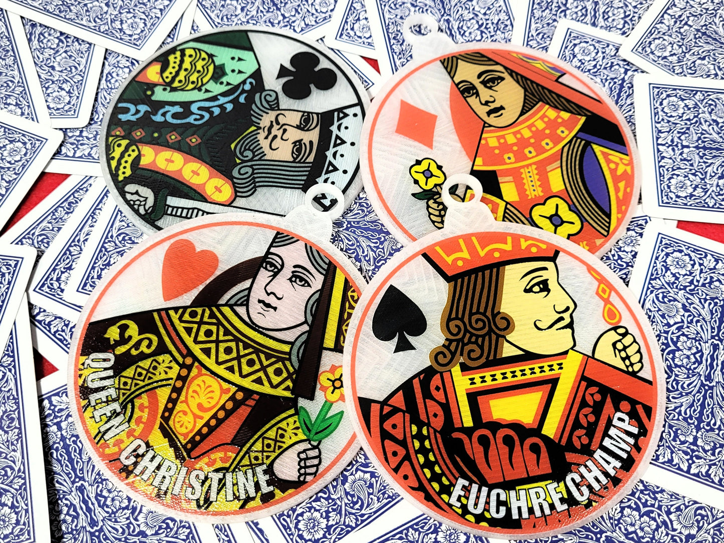 Personalized Playing Card Ornament: Custom Poker Fan Gift, Made in USA