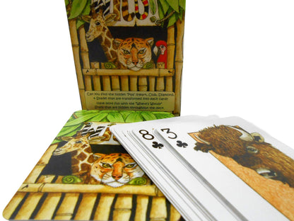 Wild! Deck of Playing Cards - Unique Seek-N-Find feature where you find hidden images in cards - Features artwork of animals by Peter Wood