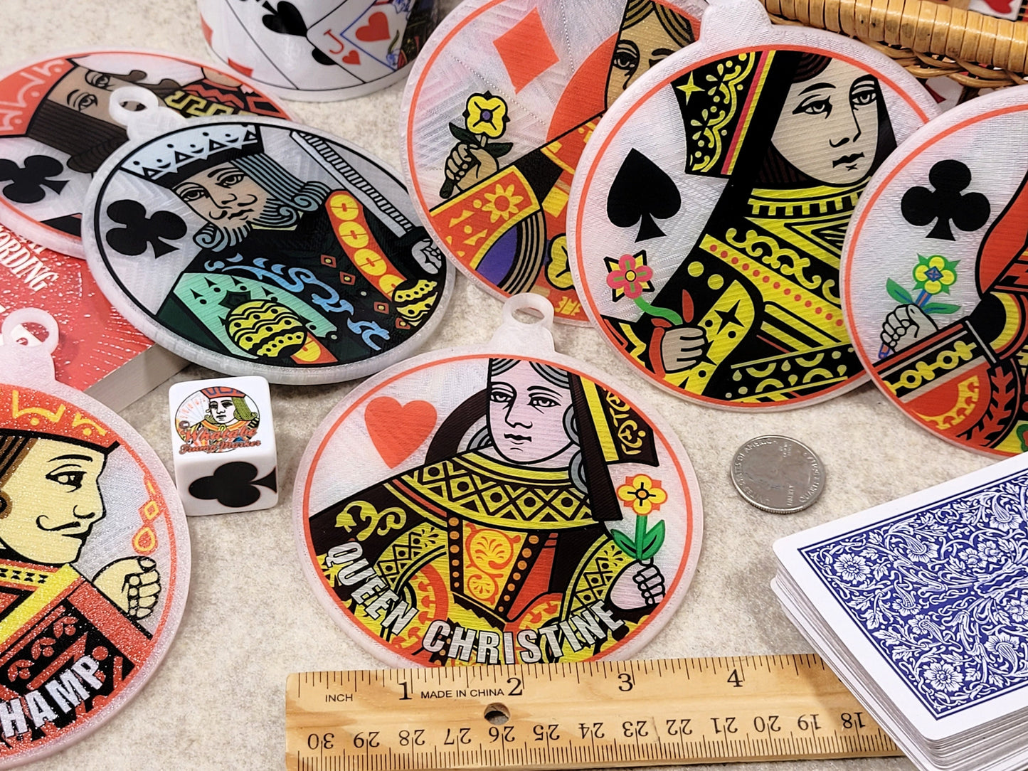 Personalized Playing Card Ornament: Custom Poker Fan Gift, Made in USA