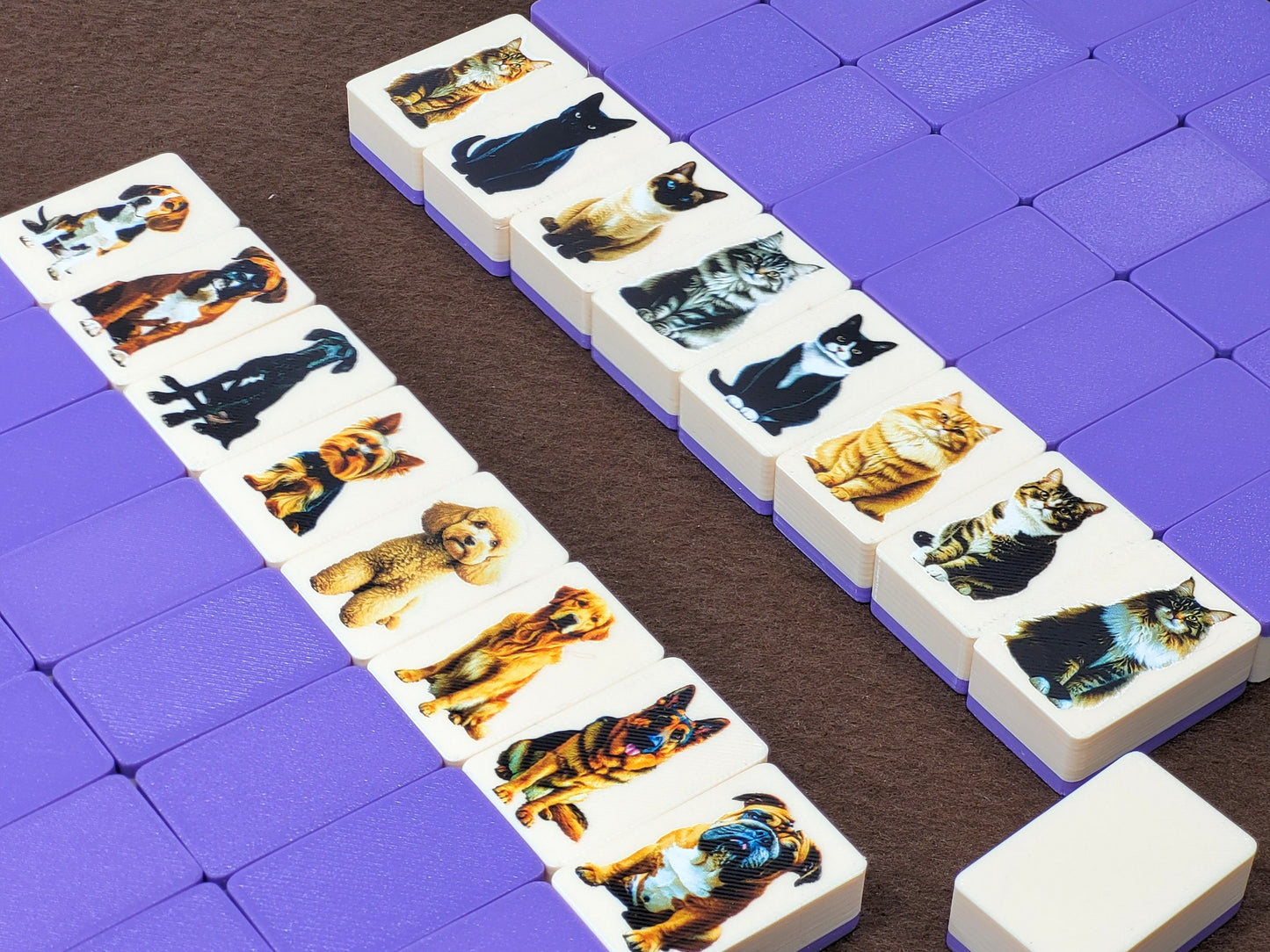 Dogs and Cats Mahjong Tile Game: Seaside Escape, Memory Match - Made in USA