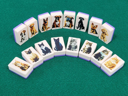Dogs and Cats Mahjong Tile Game: Seaside Escape, Memory Match - Made in USA