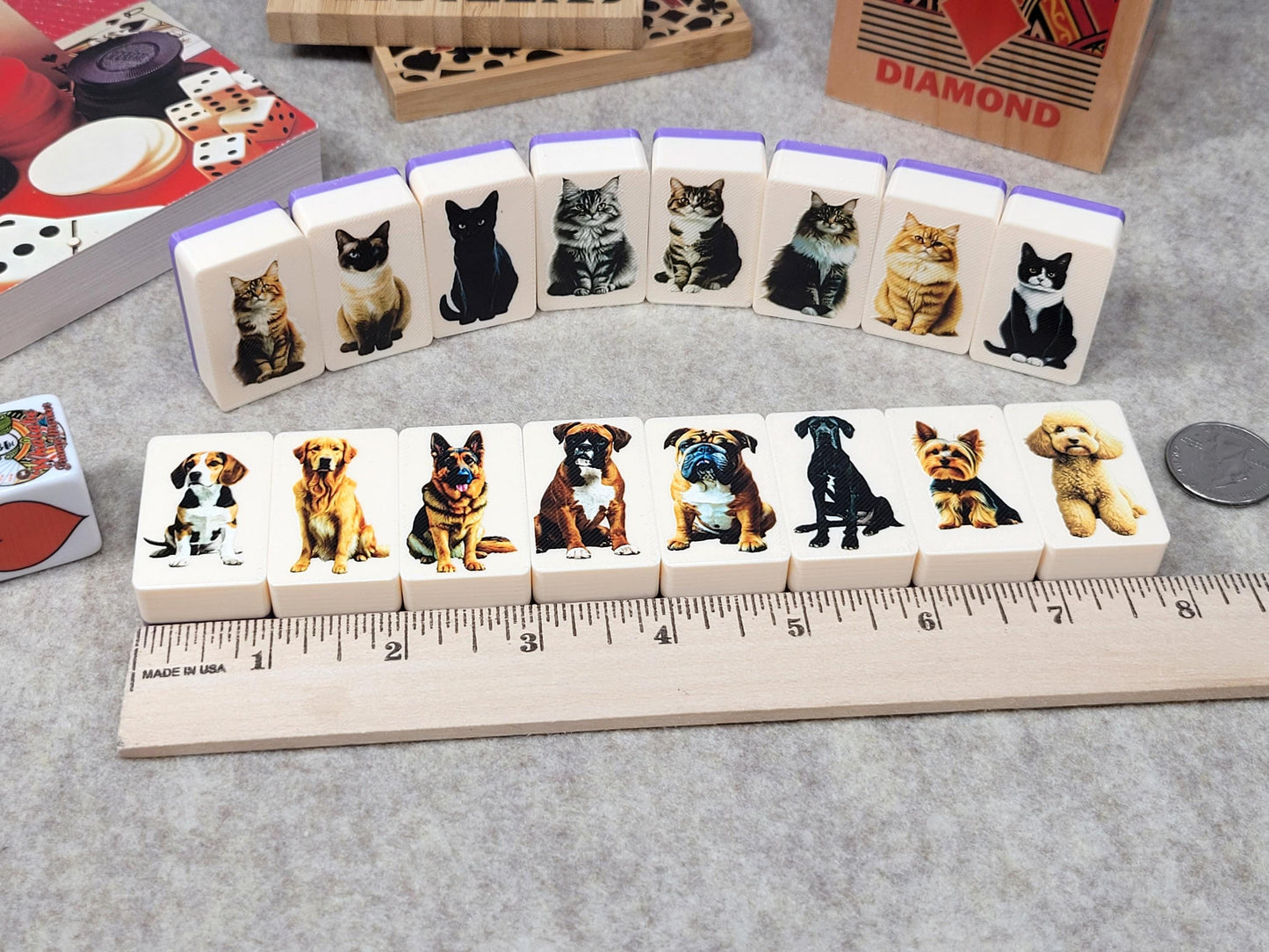 Dogs and Cats Mahjong Tile Game: Seaside Escape, Memory Match - Made in USA