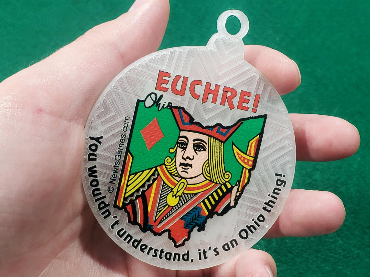 Euchre: You Wouldn't Understand...Christmas Ornament for Ohio, Michigan, Pennsylvania or Indiana - Made in USA