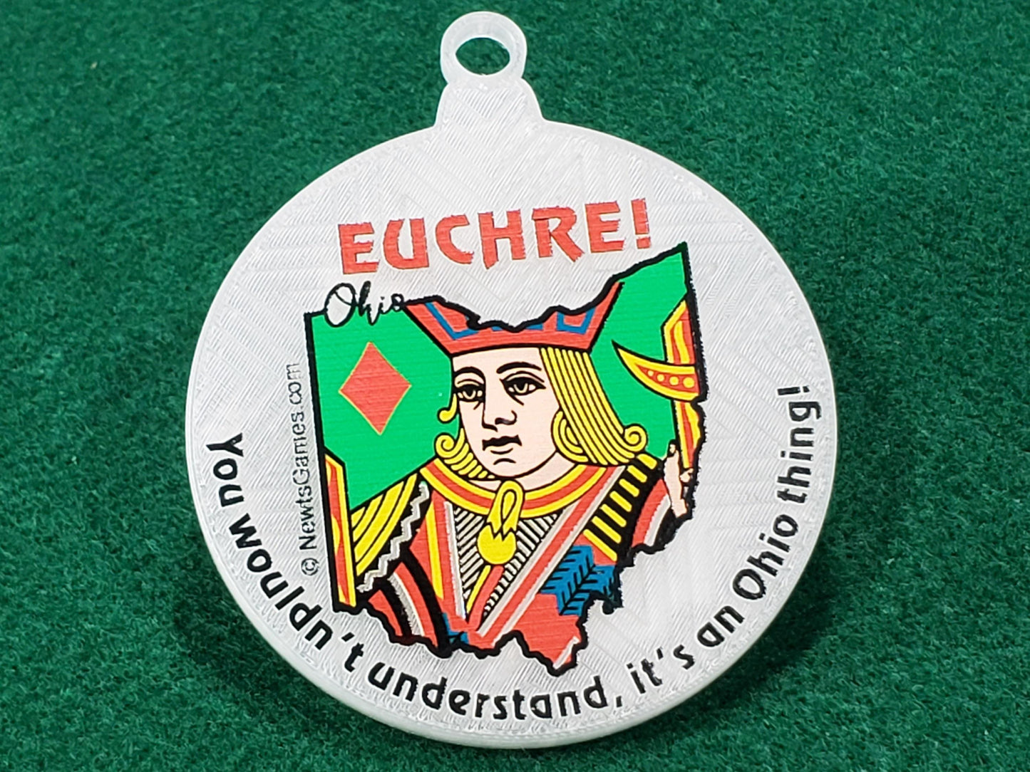Euchre: You Wouldn't Understand...Christmas Ornament for Ohio, Michigan, Pennsylvania or Indiana - Made in USA