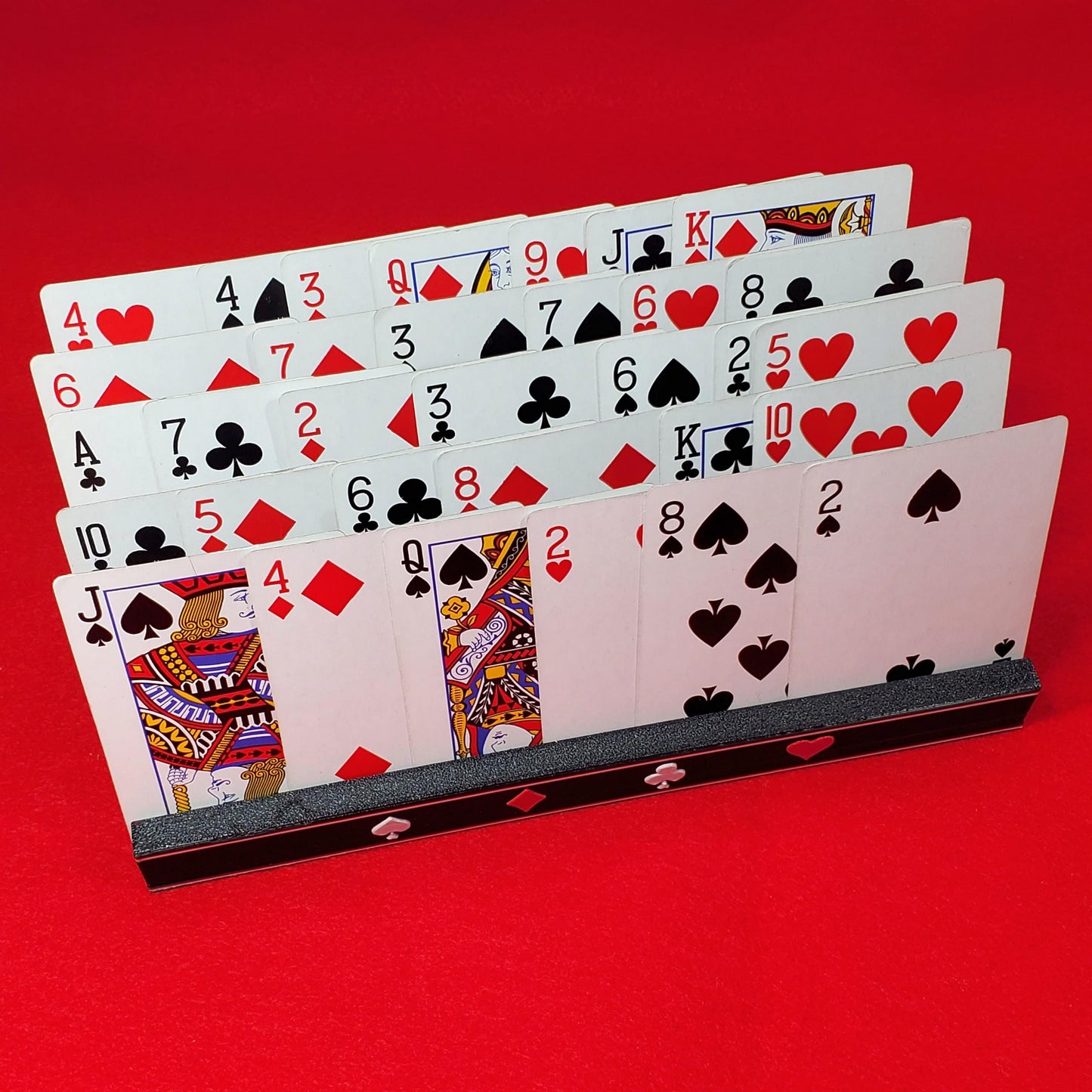 Suited Playing Cardholder: Ritzy Design, Holds about 50 playing cards