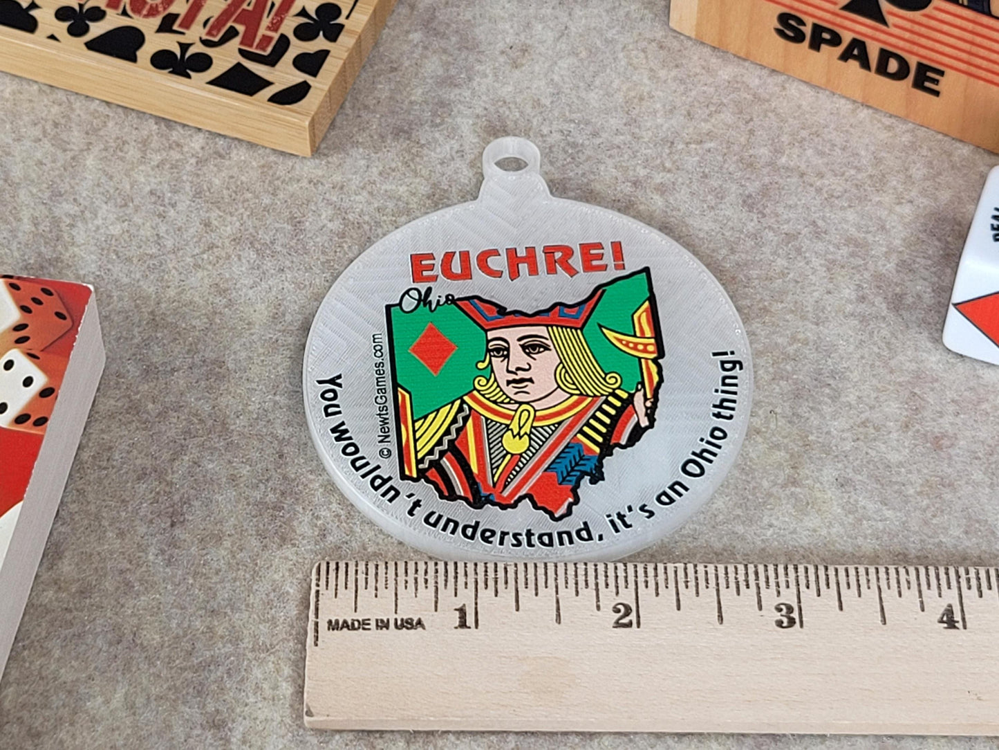 Euchre: You Wouldn't Understand...Christmas Ornament for Ohio, Michigan, Pennsylvania or Indiana - Made in USA
