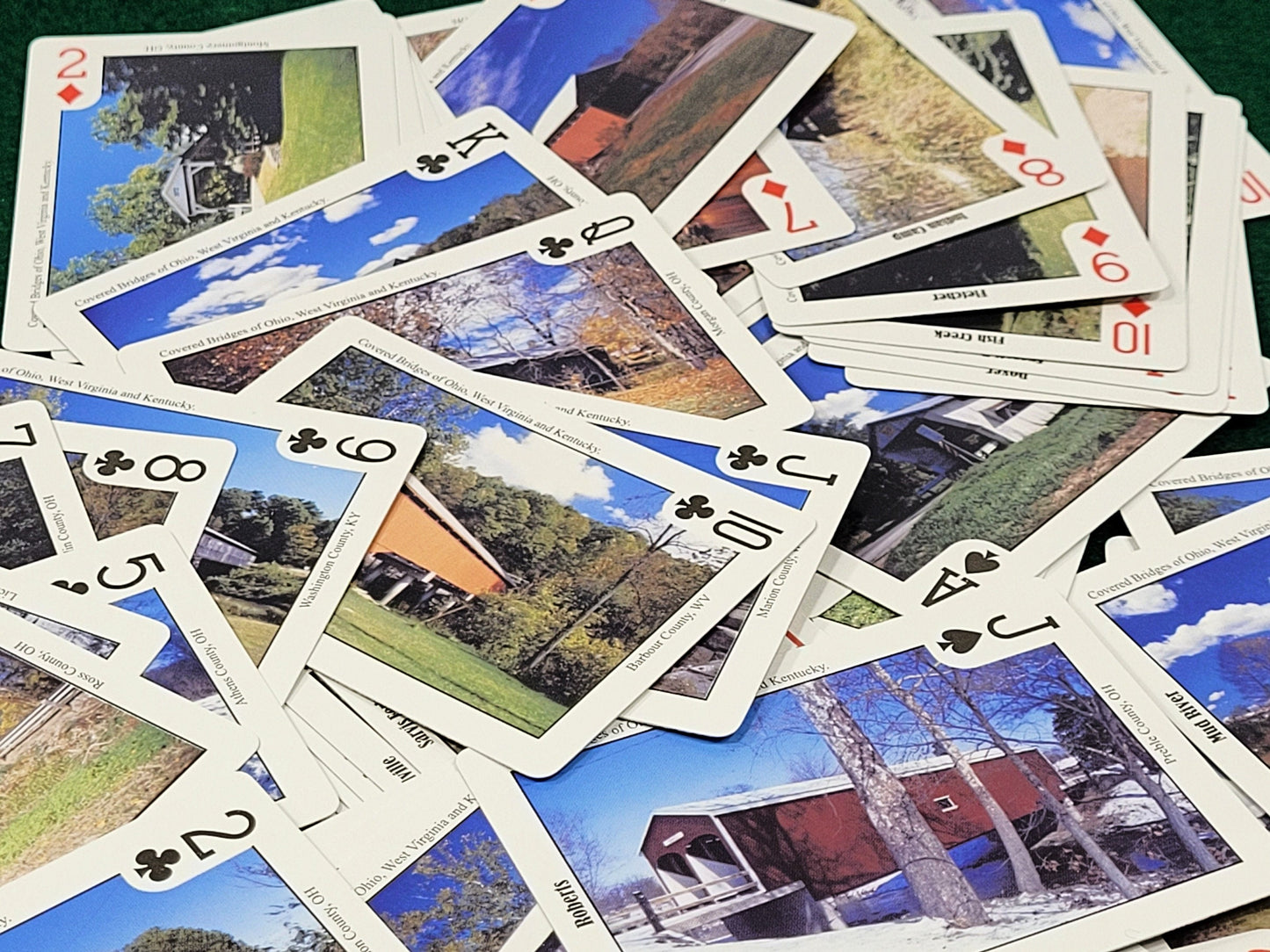 Covered Bridges Playing Cards: Ohio, Kentucky, West Virginia Souvenir