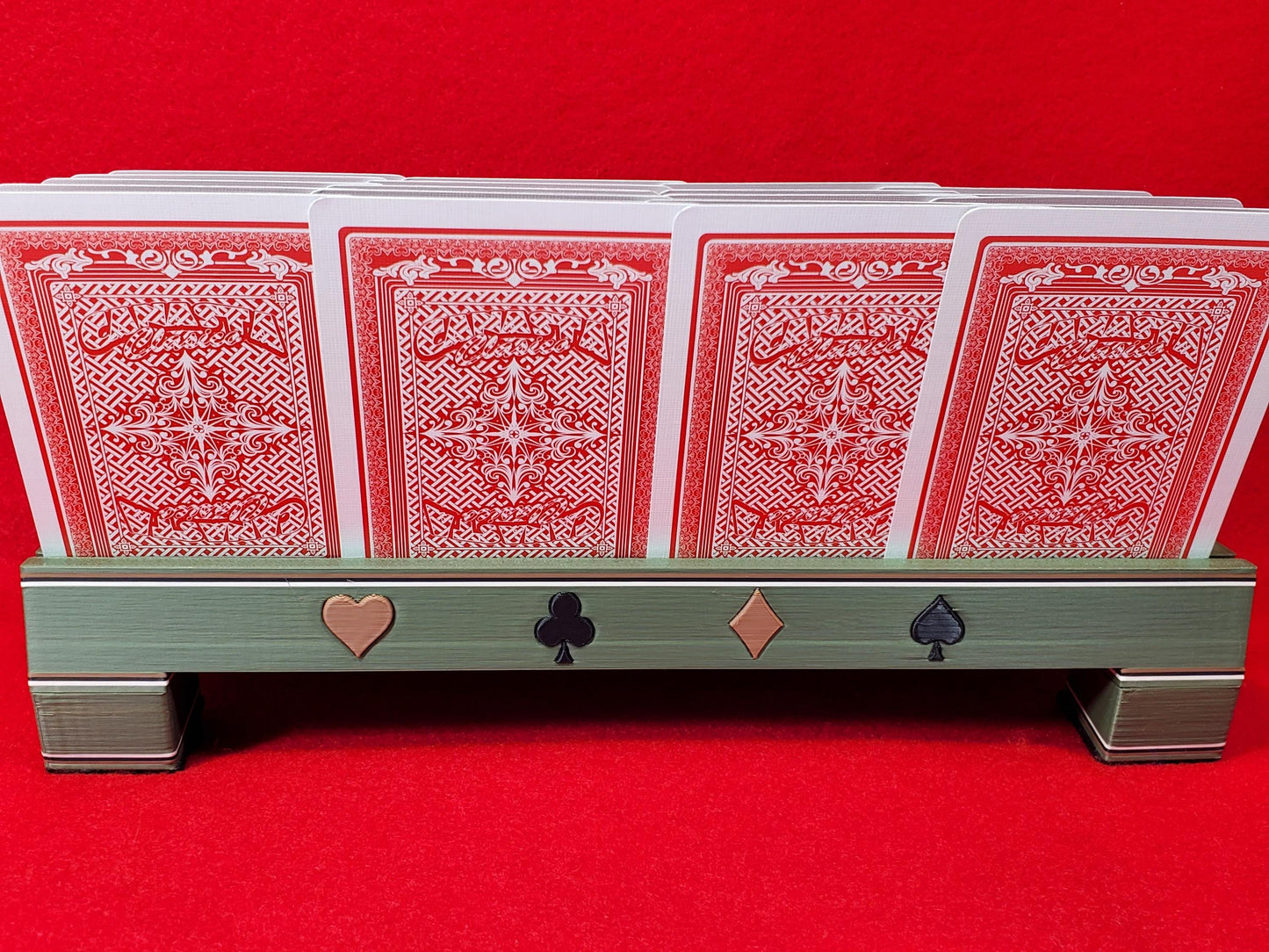Suited Playing Cardholder: Ritzy Design, Holds about 50 playing cards