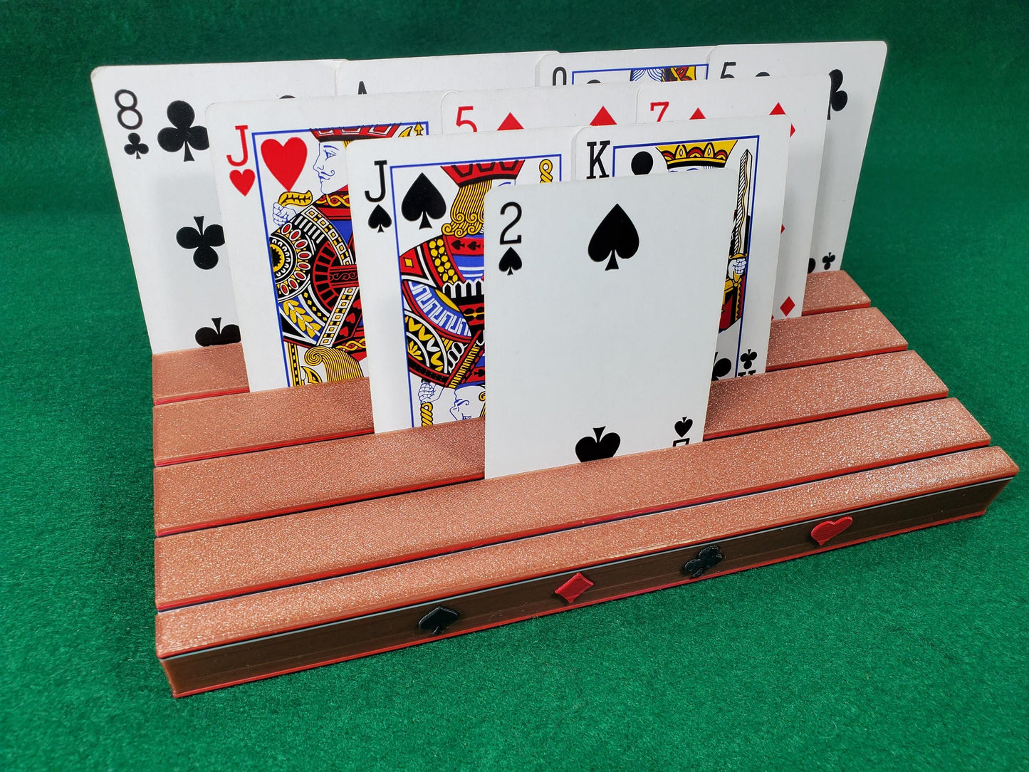 Suited Playing Cardholder: Ritzy Design, Holds about 50 playing cards