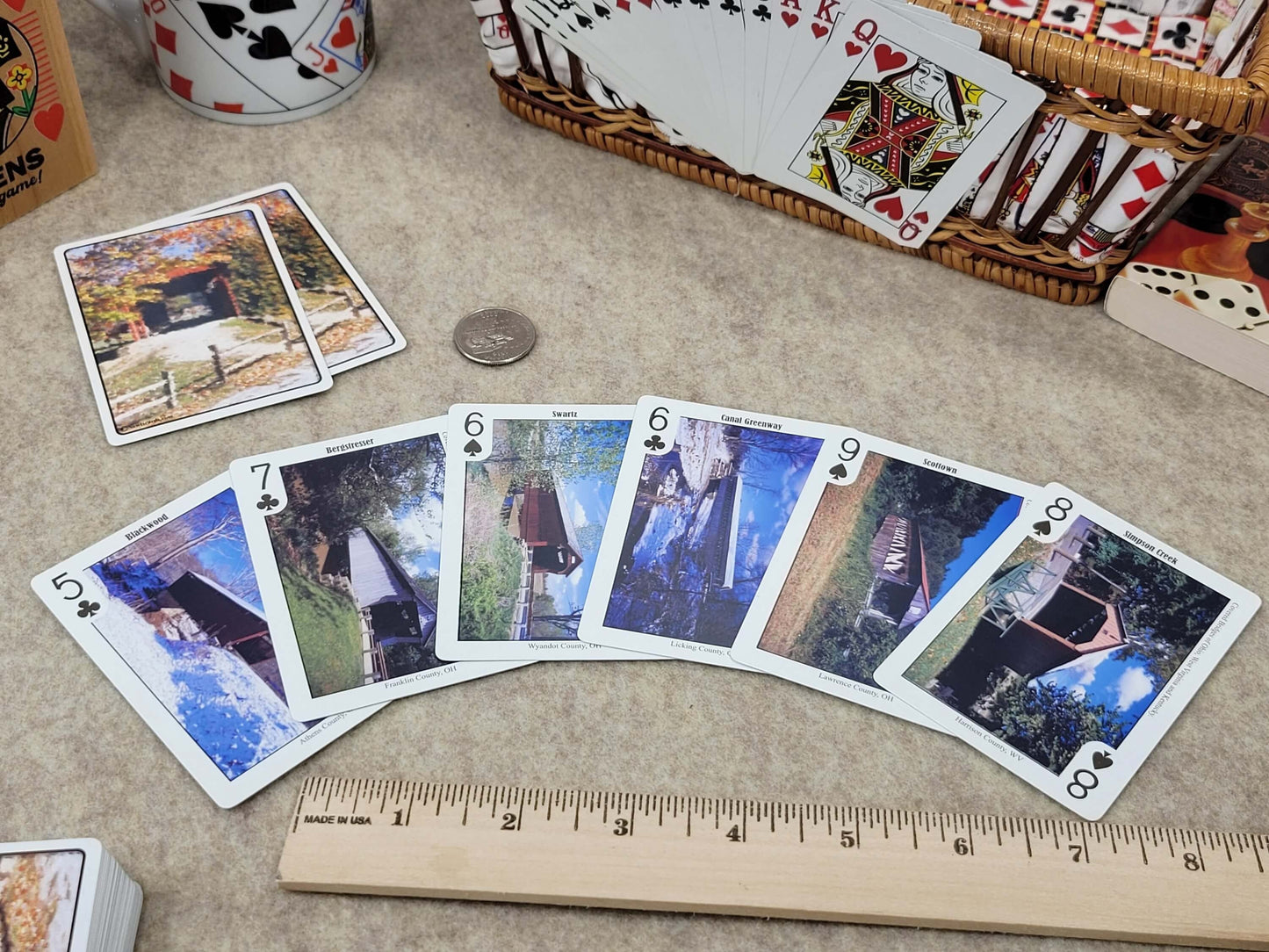 Covered Bridges Playing Cards: Ohio, Kentucky, West Virginia Souvenir